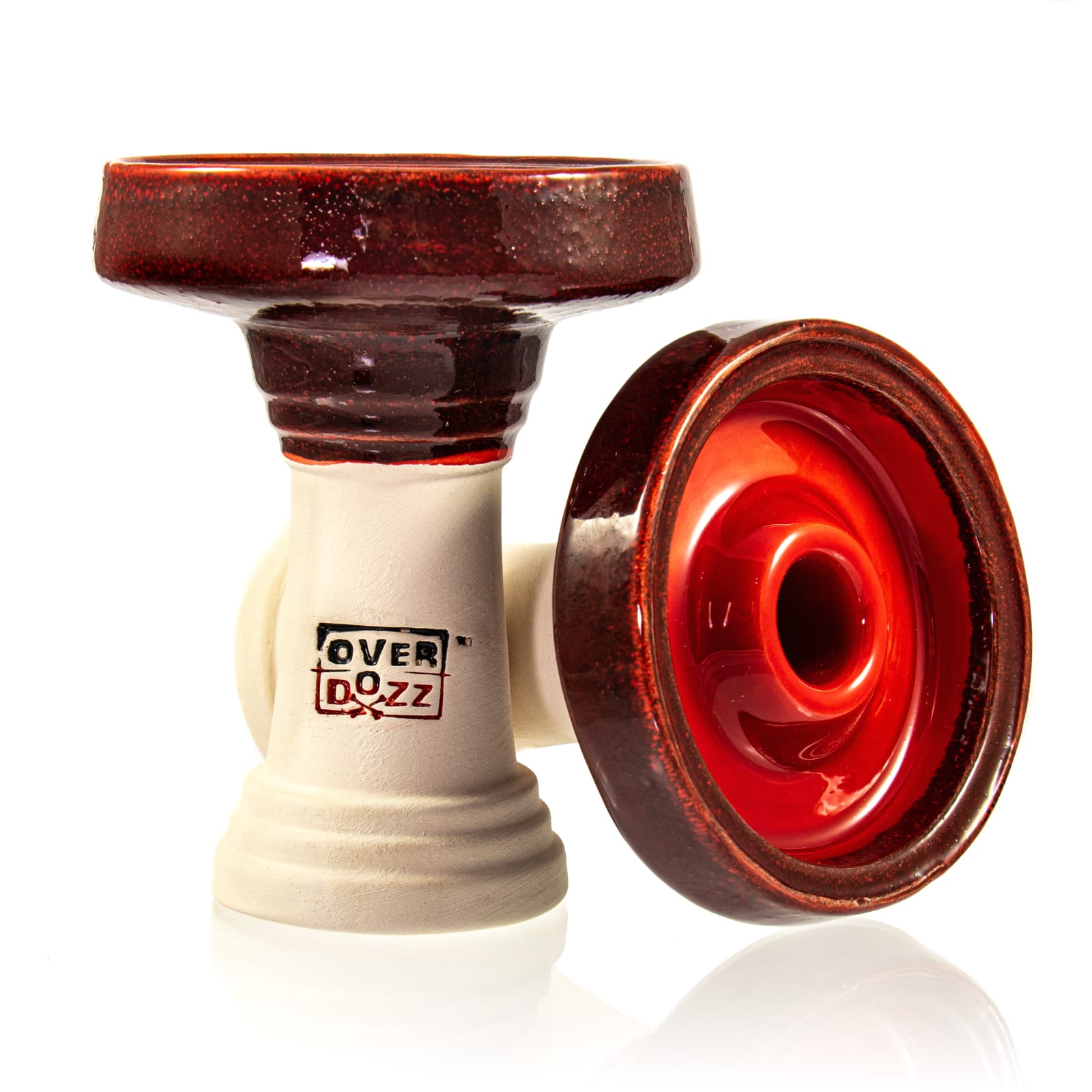 Overdozz Premium Phunnel Bowl G1 (Starbuzz Nar Compatible) - Red Over White Clay