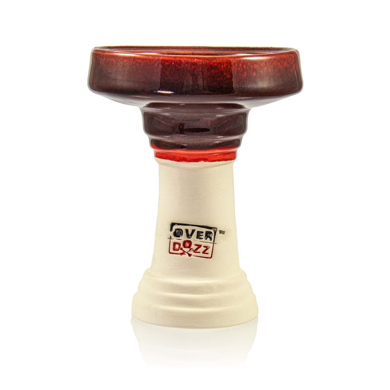 Overdozz Premium Phunnel Bowl G1 (Starbuzz Nar Compatible) - Burgundy Over White Clay