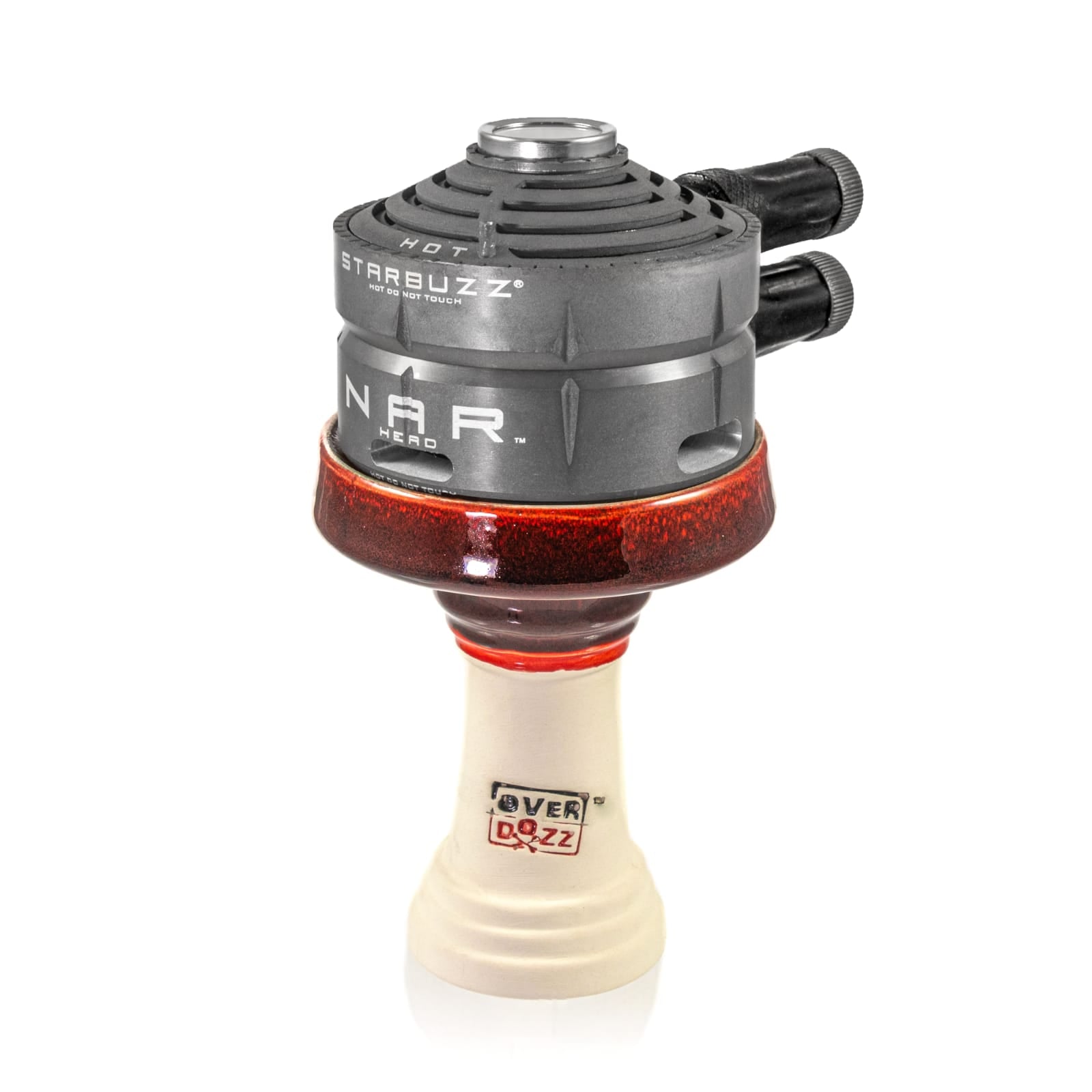 Overdozz Premium Phunnel Bowl G1 (Starbuzz Nar Compatible) - Burgundy Over White Clay