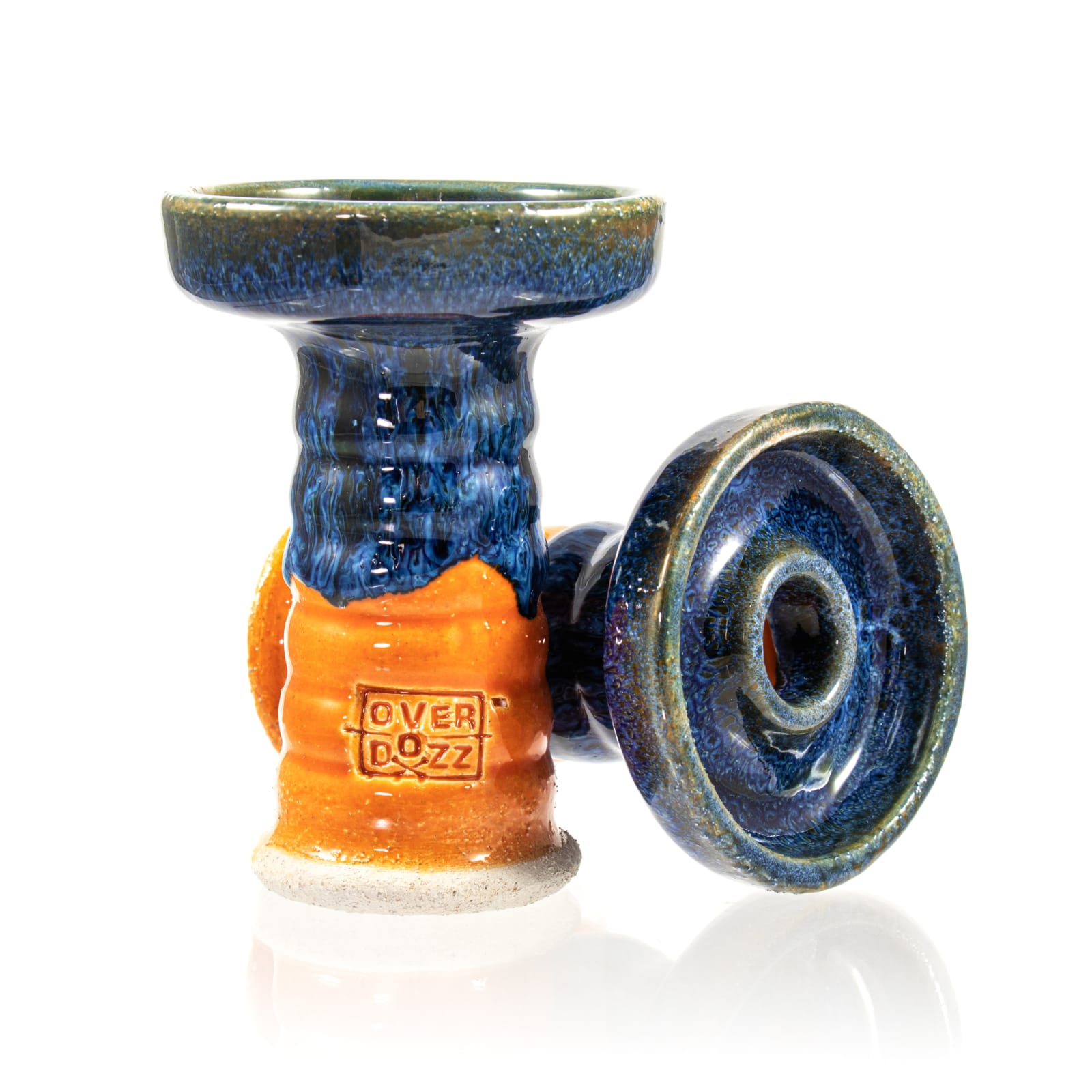 Overdozz Premium Phunnel Bowl G2-W White Clay - Blue Orange