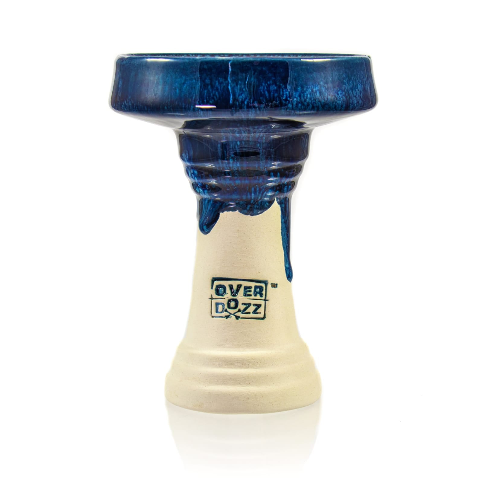 Overdozz Premium Phunnel Bowl G1 (Starbuzz Nar Compatible) - Blue Over White Clay